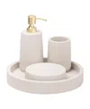 Gauri Kohli Casablanca Sandstone Bath Accessories, Set Of 4 In Neutral