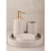 Gauri Kohli Casablanca Sandstone Bath Accessories, Set Of 4 In Sand