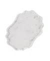 Gauri Kohli Cascade White Marble Tray In Shades Of White