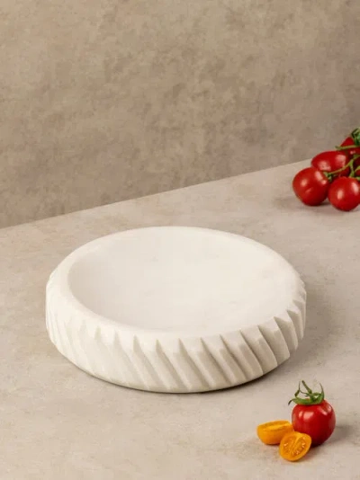 Gauri Kohli Charlotte Marble Bowl In White