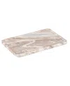Gauri Kohli Clover Beige Marble Tray In Shades Of Beige/brown And Gray