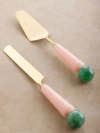 Gauri Kohli Copenhagen Cake Servers, Set Of 2 In Multi