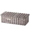 Gauri Kohli Cuba Travertine Decorative Box In Brown