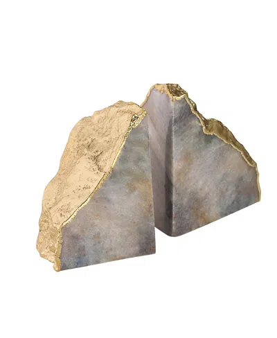 Gauri Kohli Dazzle Aventurine Bookends - Set Of 2 In Green