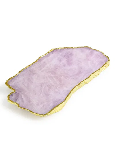Gauri Kohli Dazzle Rose Quartz Cheese Board In Pink