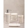 Gauri Kohli Duval Marble Bath Accessories, Set Of 4 In White