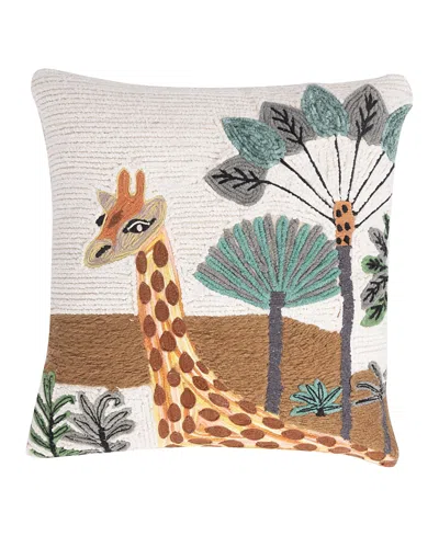 Gauri Kohli Giraffe Pillow Cover, 20 X 20 In Multi