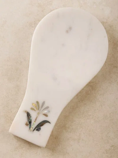 Gauri Kohli Jaipore Marble Spoon Rest In White