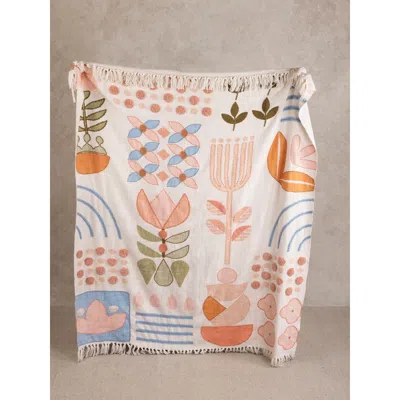 Gauri Kohli Joel Throw Blanket 50"x60" In Multi