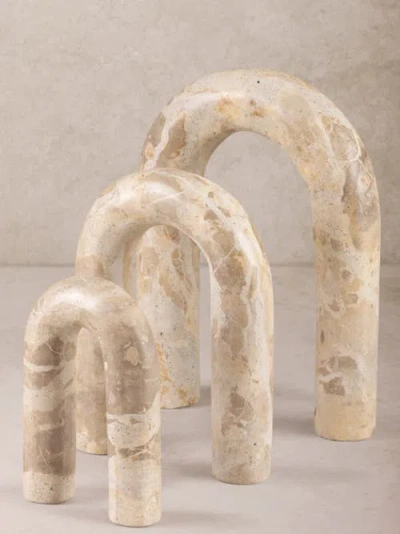 Gauri Kohli Jubilant Decorative Objects, Set Of 3 In Brown