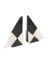 Gauri Kohli Kaavin Marble Bookends, Set Of 2 In White