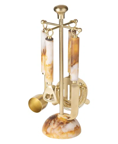 Gauri Kohli Kampai Bar Tools Set In Gold