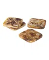 Gauri Kohli Kampai Coasters, Set Of 4 In Shades Of Brown