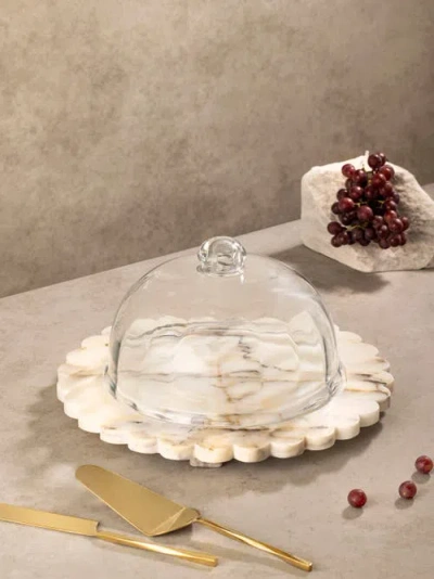 Gauri Kohli Kismet Marble Cloche Board In Transparent