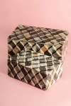 Gauri Kohli Leela Decorative Boxes, Set Of 2 In Brown