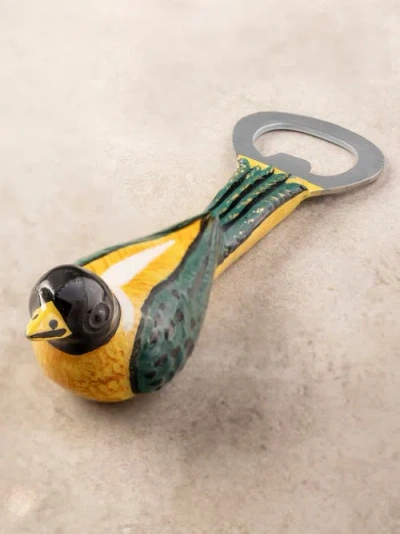 Gauri Kohli Magpie Bottle Opener In Green