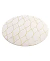 Gauri Kohli Miranda Marble Lazy Susan 16 In White