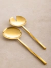 Gauri Kohli Oslo Salad Servers, Set Of 2 In Gold
