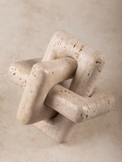 Gauri Kohli Otago Small Travertine Knot In Sand