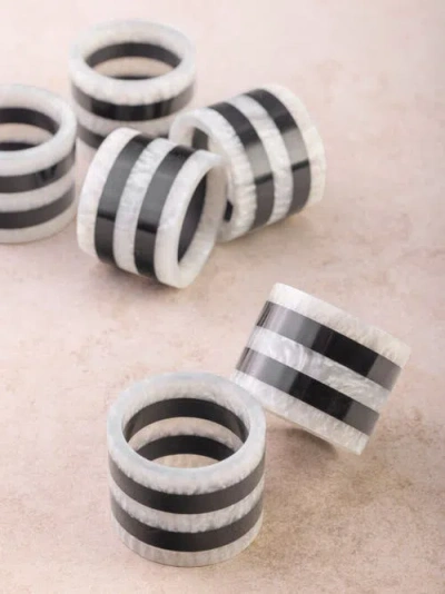 Gauri Kohli Panama Resin Napkin Rings In Multi