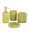 Gauri Kohli Porto Green Bath Accessories, Set Of 4 In Green