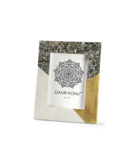 Gauri Kohli Roshan Pearl & Marble Picture Frame In Green