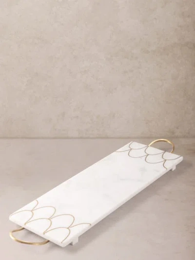 Gauri Kohli San Miguel Marble Tray In White