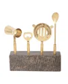 Gauri Kohli Sante Bar Tools Set In Brown