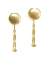 Gauri Kohli Santiago Salad Servers, Set Of 2 In Matte Gold