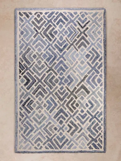Gauri Kohli Santorini Wool & Denim Rug In Blue