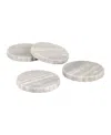 Gauri Kohli Sierra Green Onyx Coasters, Set Of 4 In Green