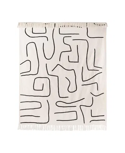 Gauri Kohli Slovenia Throw Blanket In White