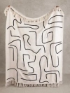 Gauri Kohli Slovenia Throw Blanket 50"x60" In Neutral