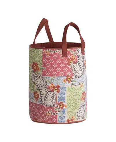 Gauri Kohli Sundance Laundry Hamper Storage Basket In Multicolored