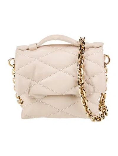 Pre-owned Gava Leather Crossbody Bag In Neutral