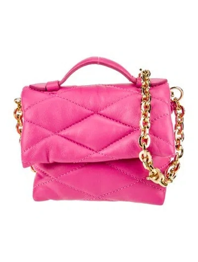 Pre-owned Gava Leather Crossbody Bag In Pink
