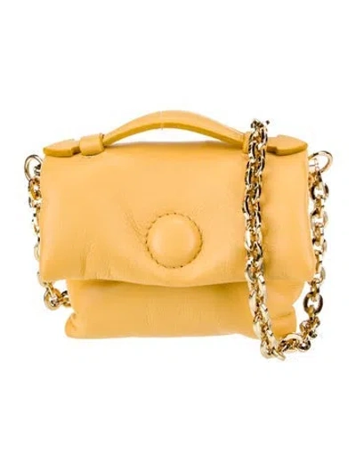 Pre-owned Gava Leather Crossbody Bag In Yellow