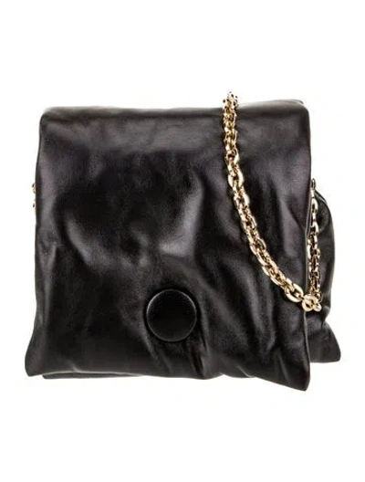 Pre-owned Gava Leather Shoulder Bag In Black