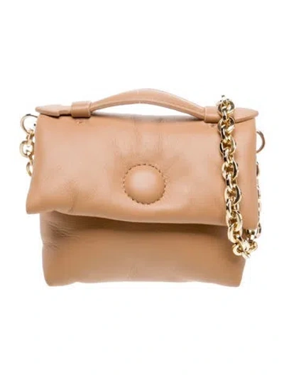 Pre-owned Gava Leather Shoulder Bag In Brown