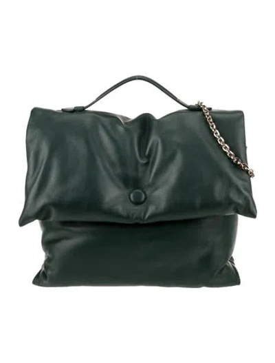 Pre-owned Gava Leather Shoulder Bag In Green