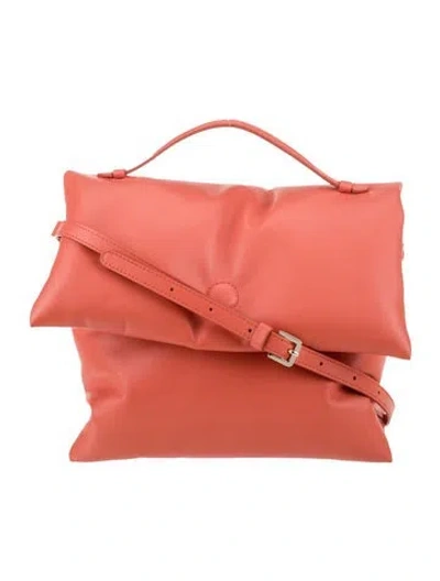 Pre-owned Gava Leather Shoulder Bag In Orange