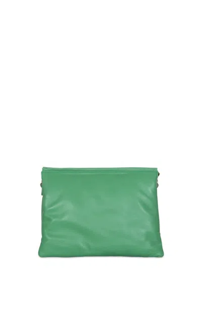Gava Nappa Leather Bag With Gold Accents In Blue