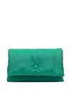 Gava Ruched Leather Clutch Bag