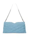 Gava Vitto Quilted Detachable-strap Clutch Bag In Blue