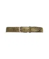Gavazzeni Belt With Silver-colored Studs And Textured Leather