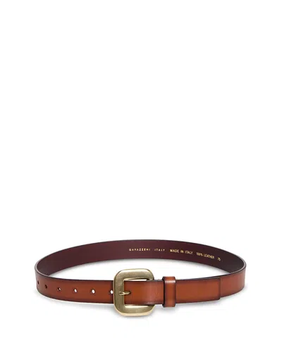 Gavazzeni Dalia Women's Leather Belt In Saddle Brown