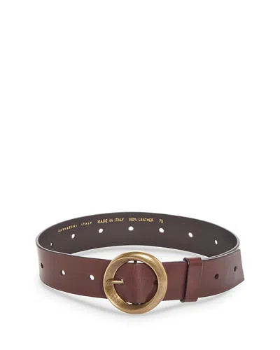 Gavazzeni Women's Azalea Leather Belt In Chocolate Brown