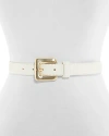 Gavazzeni Women's Glossinia Leather Belt In Ivory