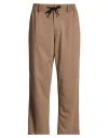Gavroche Paris Man Pants Brown Size Xl Polyester, Viscose, Elastane