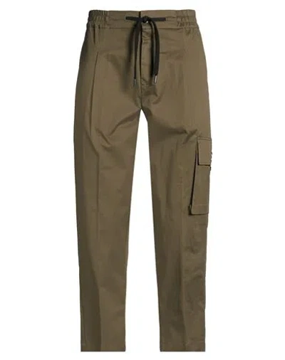 Gavroche Paris Man Pants Military Green Size Xxl Cotton, Elastane